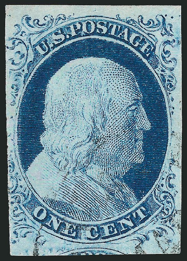 Cost of US Stamps Scott Catalogue 9: 1c 1852 Franklin. Robert Siegel Auction Galleries, Dec 2008, Sale 967, Lot 4097