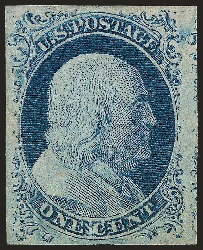 Costs of US Stamp Scott Catalogue # 9: 1c 1852 Franklin. Robert Siegel Auction Galleries, Jun 2010, Sale 992, Lot 2037