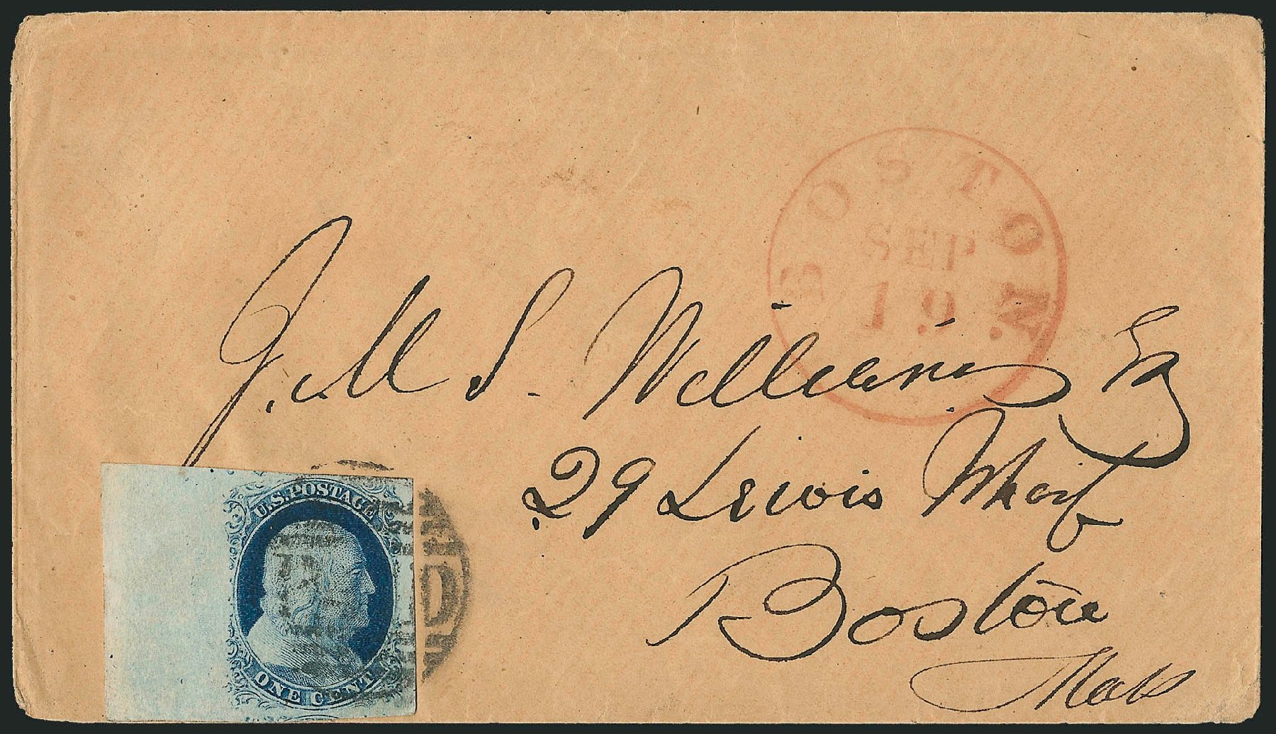 Costs of US Stamp Scott Catalogue #9 - 1c 1852 Franklin. Robert Siegel Auction Galleries, Sep 2010, Sale 994, Lot 797