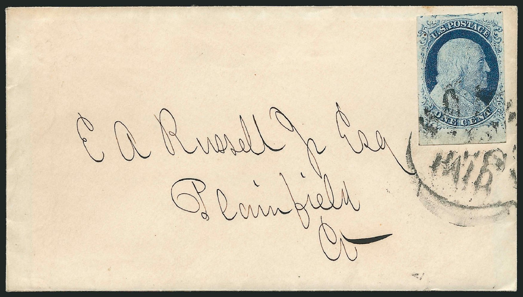 US Stamps Price Scott Cat. #9: 1852 1c Franklin. Robert Siegel Auction Galleries, Sep 2010, Sale 994, Lot 807