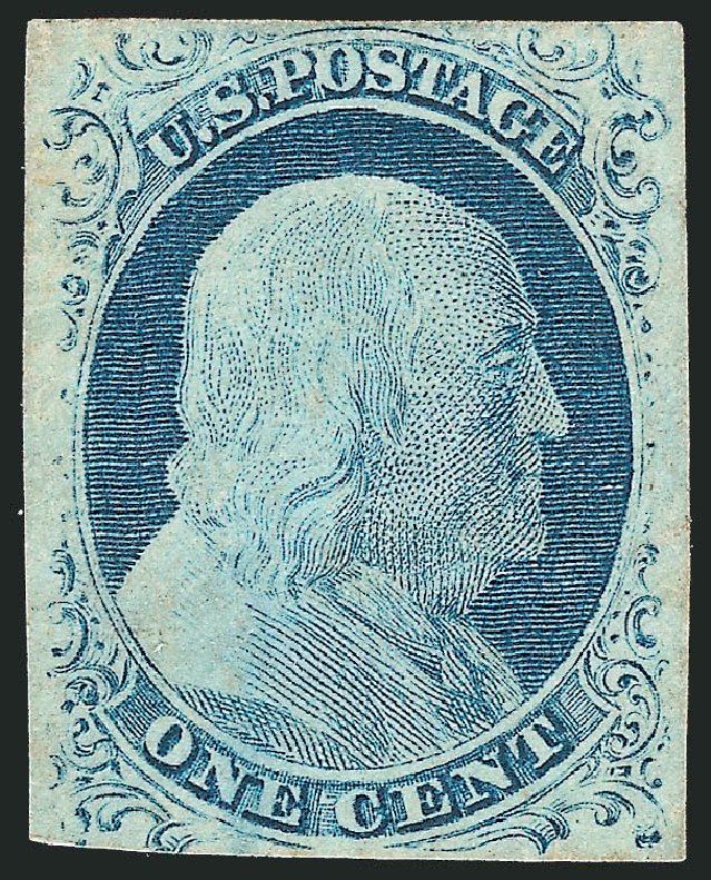US Stamp Prices Scott Catalog #9 - 1c 1852 Franklin. Robert Siegel Auction Galleries, Sep 2010, Sale 994, Lot 817
