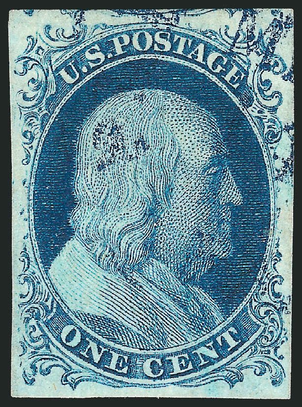 Value of US Stamp Scott 9 - 1852 1c Franklin. Robert Siegel Auction Galleries, Sep 2010, Sale 994, Lot 837