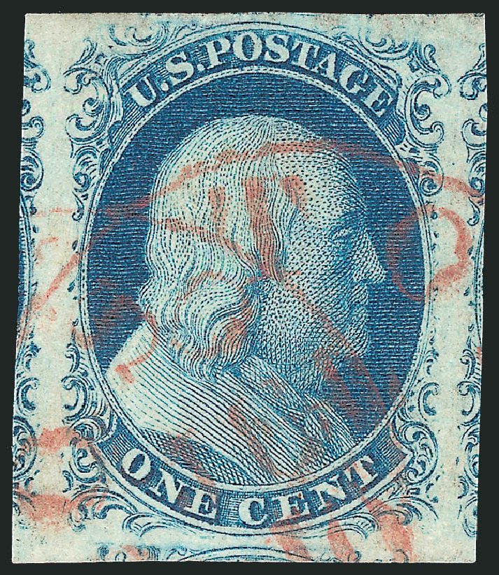 US Stamp Price Scott Catalogue 9 - 1c 1852 Franklin. Robert Siegel Auction Galleries, Dec 2010, Sale 998, Lot 137