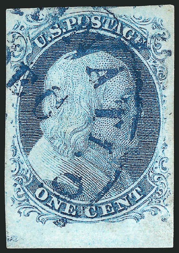 Costs of US Stamp Scott Catalog 9: 1852 1c Franklin. Robert Siegel Auction Galleries, Dec 2010, Sale 998, Lot 157