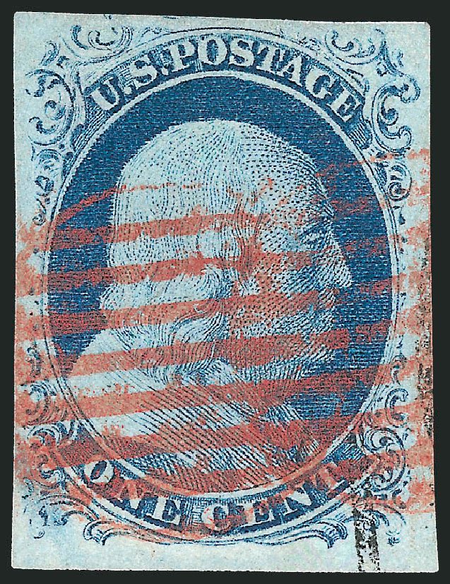 US Stamp Prices Scott 9 - 1c 1852 Franklin. Robert Siegel Auction Galleries, Dec 2010, Sale 998, Lot 167
