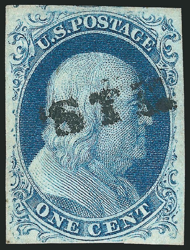 Value of US Stamps Scott Cat. # 9: 1c 1852 Franklin. Robert Siegel Auction Galleries, Dec 2010, Sale 998, Lot 187
