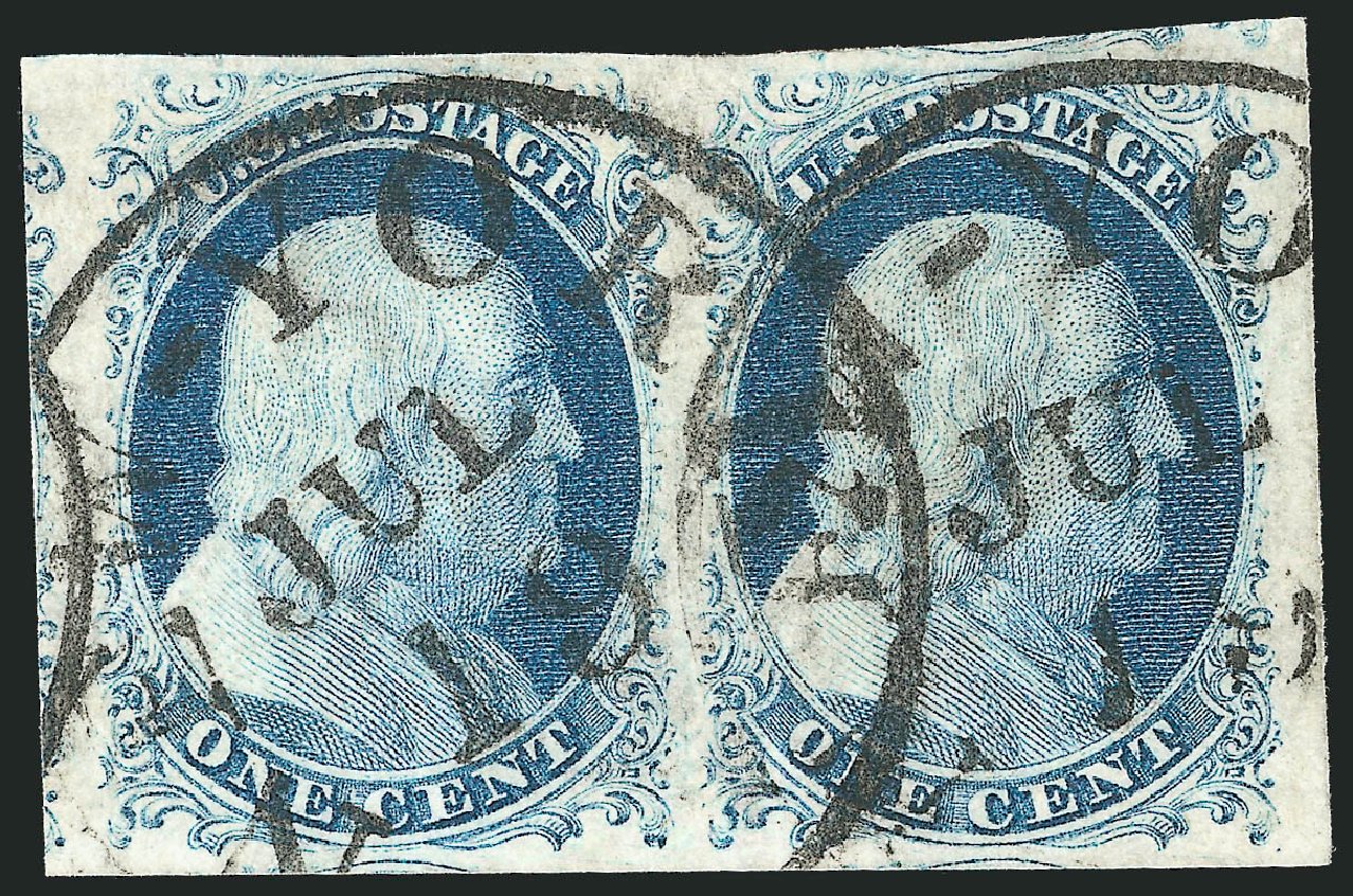 US Stamp Values Scott Catalogue # 9 - 1c 1852 Franklin. Robert Siegel Auction Galleries, Dec 2010, Sale 998, Lot 207
