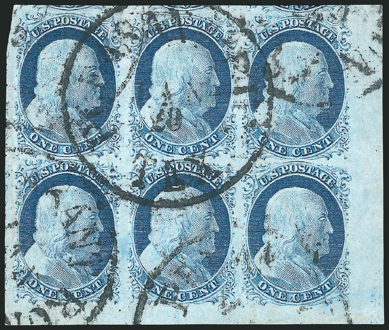Price of US Stamps Scott # 9 - 1c 1852 Franklin. Robert Siegel Auction Galleries, Dec 2010, Sale 998, Lot 227