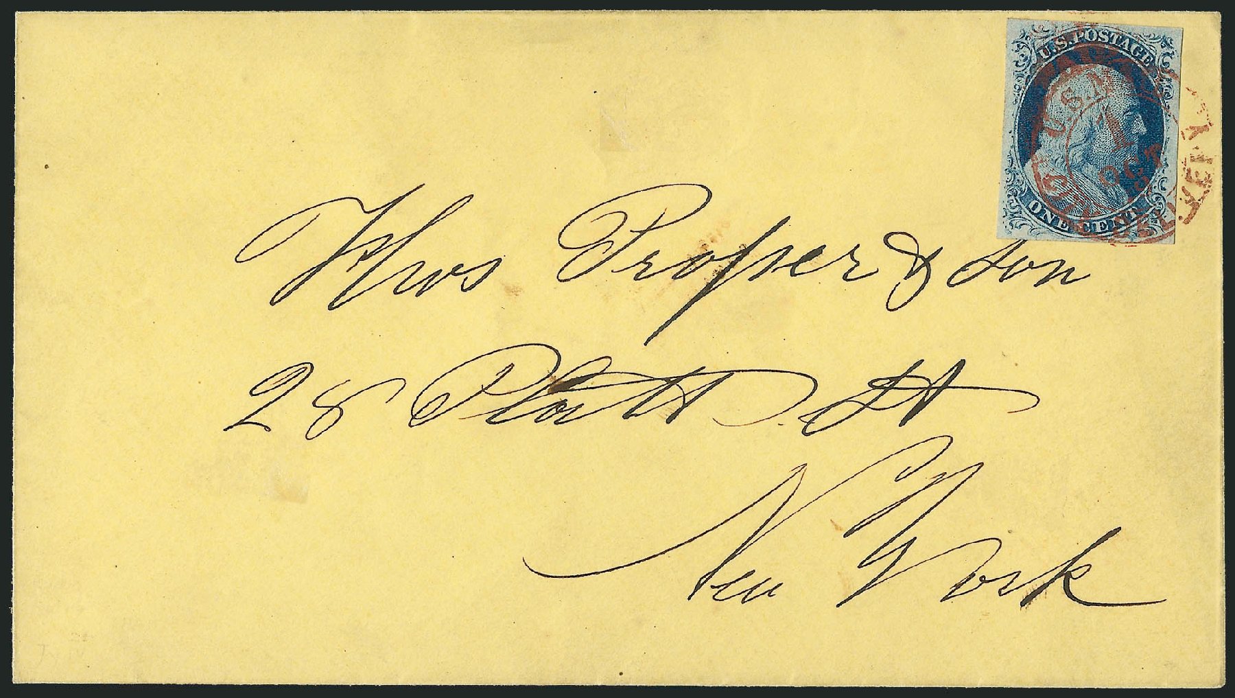 Value of US Stamp Scott #9: 1852 1c Franklin. Robert Siegel Auction Galleries, Dec 2010, Sale 998, Lot 237