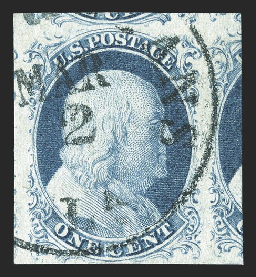 Value of US Stamps Scott 9: 1c 1852 Franklin. Spink Shreves Galleries, Jul 2012, Sale 140, Lot 37
