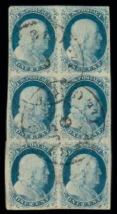Prices of US Stamps Scott Catalogue #9: 1c 1852 Franklin. Matthew Bennett International, Dec 2007, Sale 325, Lot 1418