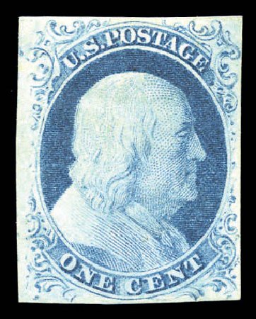 Price of US Stamps Scott Cat. #9 - 1c 1852 Franklin. Matthew Bennett International, Sep 2010, Sale 333, Lot 3278