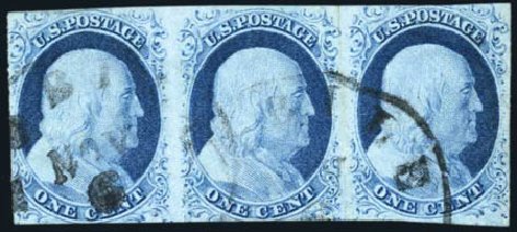 Costs of US Stamps Scott Catalogue #9 - 1c 1852 Franklin. Harmer-Schau Auction Galleries, Feb 2010, Sale 84, Lot 1268
