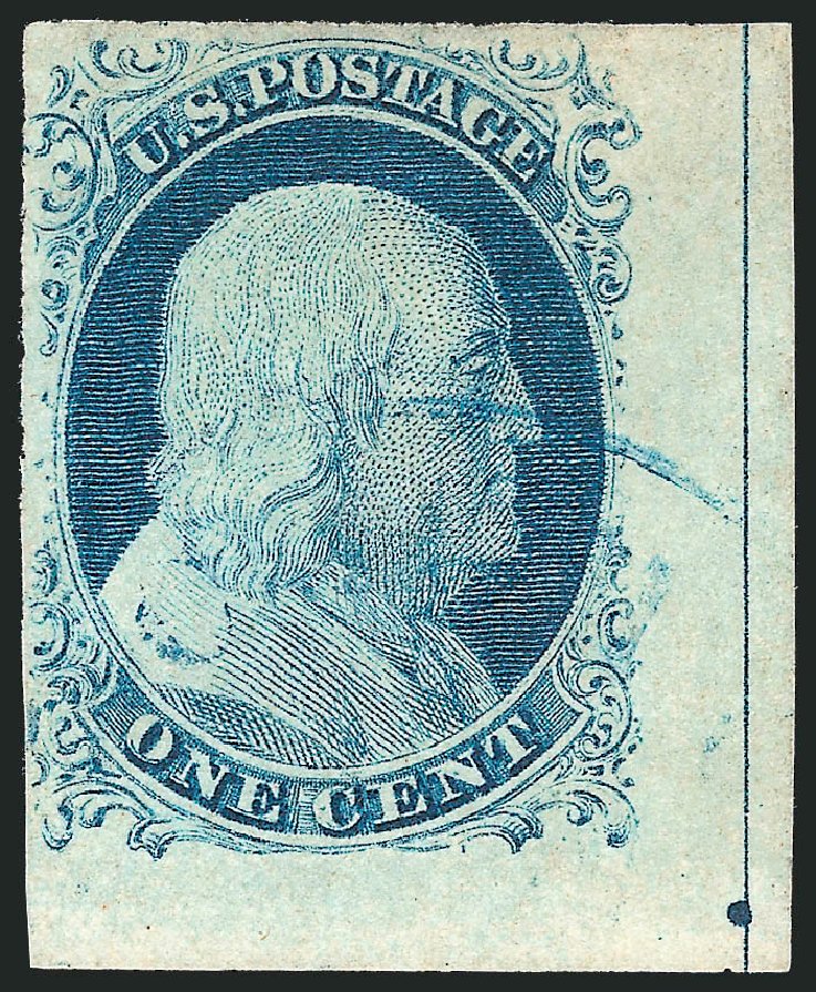 Cost of US Stamp Scott Catalogue 9 - 1852 1c Franklin. Robert Siegel Auction Galleries, Dec 2011, Sale 1017, Lot 88