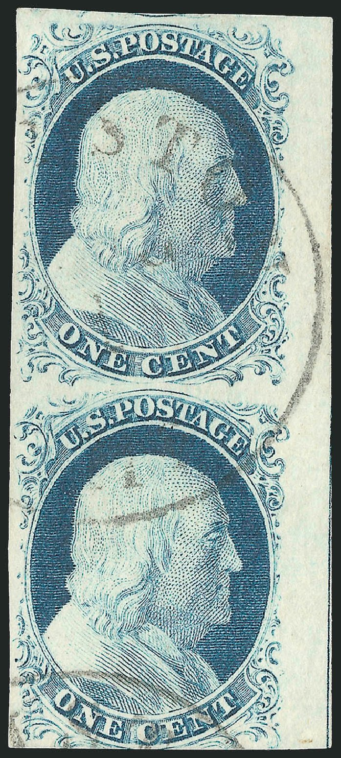 Price of US Stamp Scott Catalogue # 9: 1852 1c Franklin. Robert Siegel Auction Galleries, Oct 2008, Sale 963, Lot 128