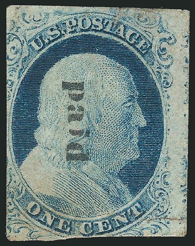 Cost of US Stamps Scott Cat. #9 - 1852 1c Franklin. Robert Siegel Auction Galleries, Sep 2009, Sale 976, Lot 1128