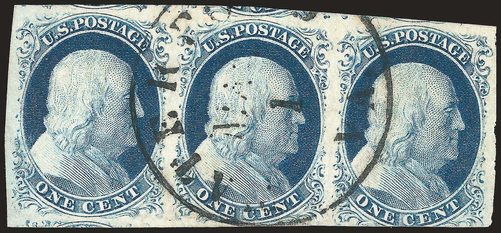 Costs of US Stamps Scott Catalogue #9: 1c 1852 Franklin. Robert Siegel Auction Galleries, Sep 2009, Sale 976, Lot 1138