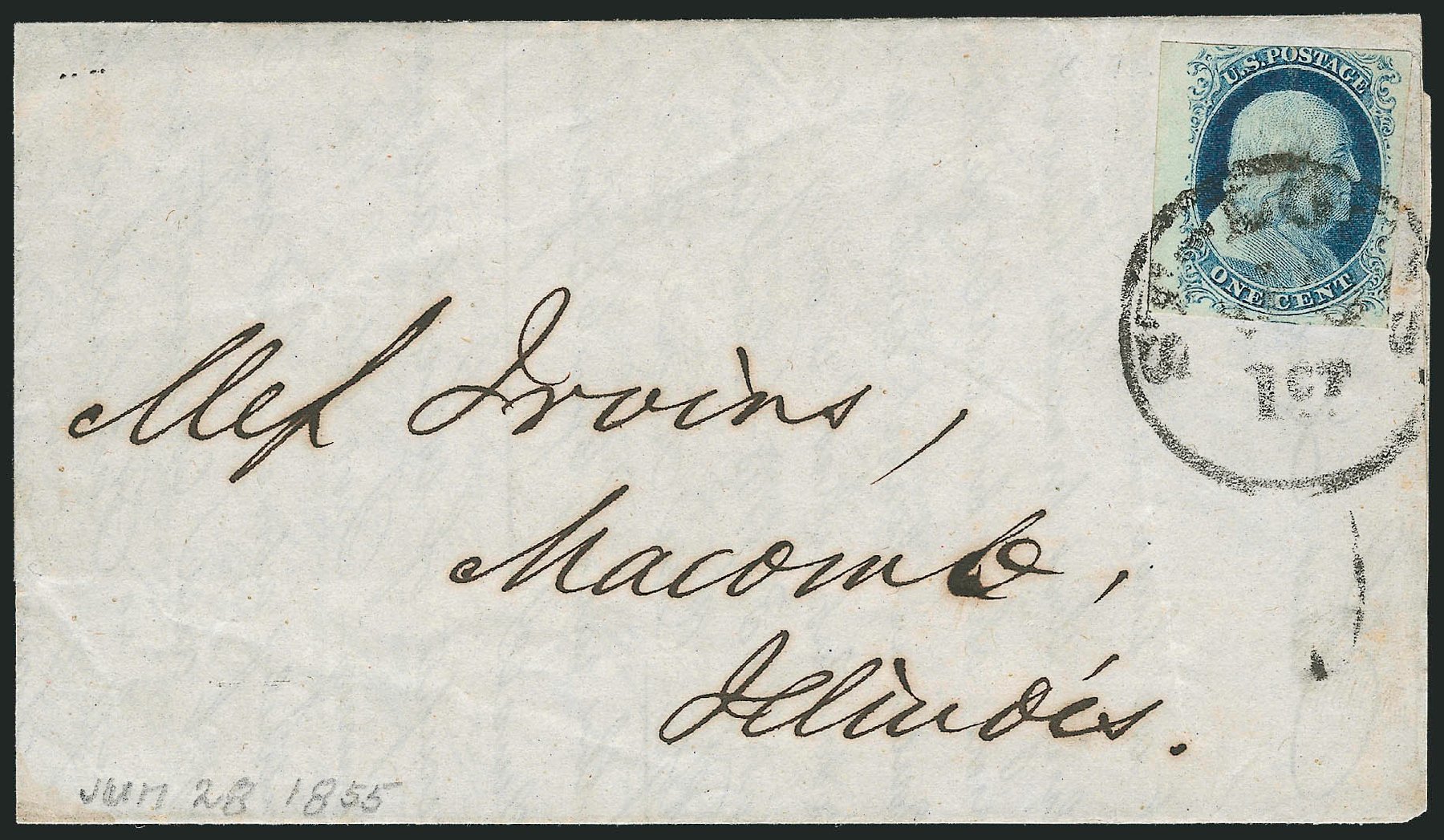 Prices of US Stamps Scott 9 - 1c 1852 Franklin. Robert Siegel Auction Galleries, Sep 2010, Sale 994, Lot 788
