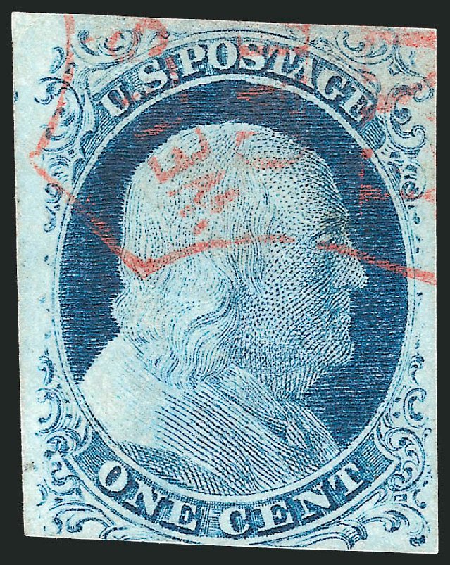 Price of US Stamps Scott Catalog #9: 1c 1852 Franklin. Robert Siegel Auction Galleries, Sep 2010, Sale 994, Lot 818
