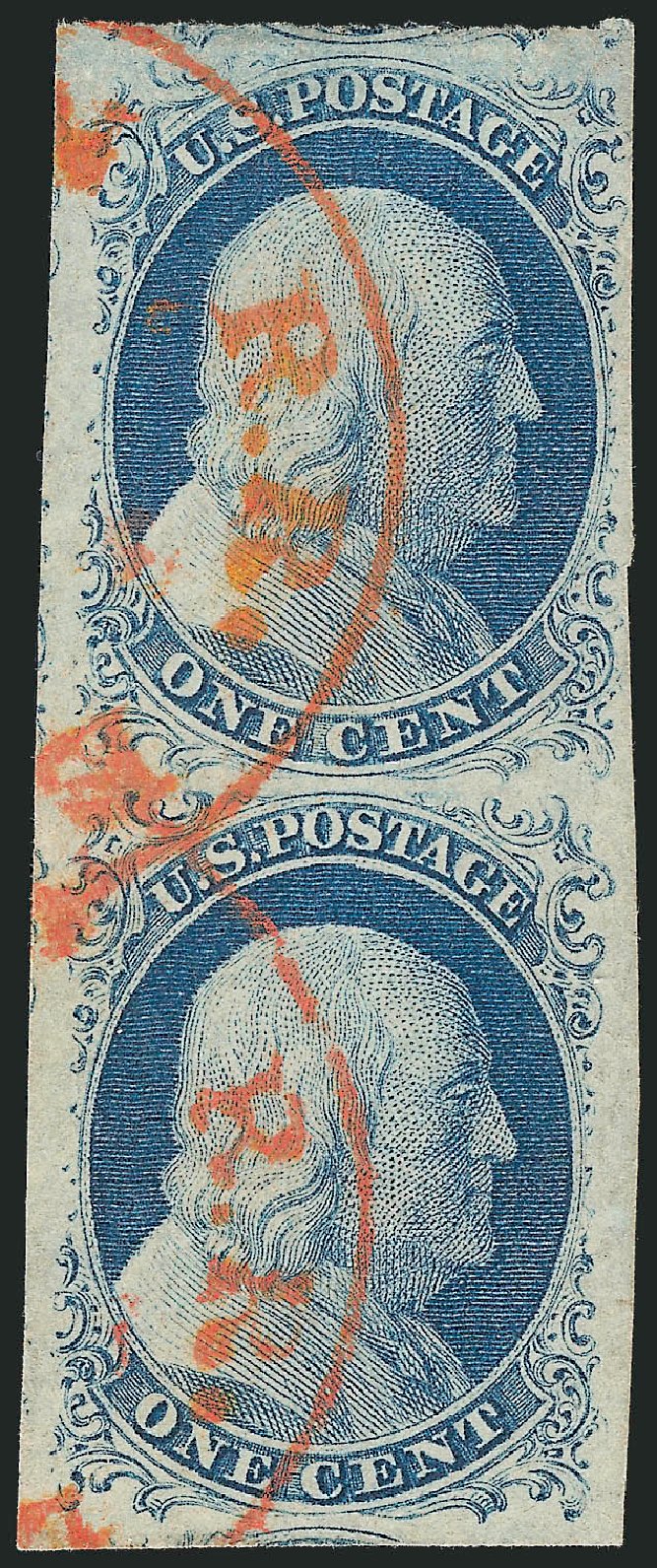 US Stamps Prices Scott Catalogue 9 - 1852 1c Franklin. Robert Siegel Auction Galleries, Sep 2010, Sale 994, Lot 848