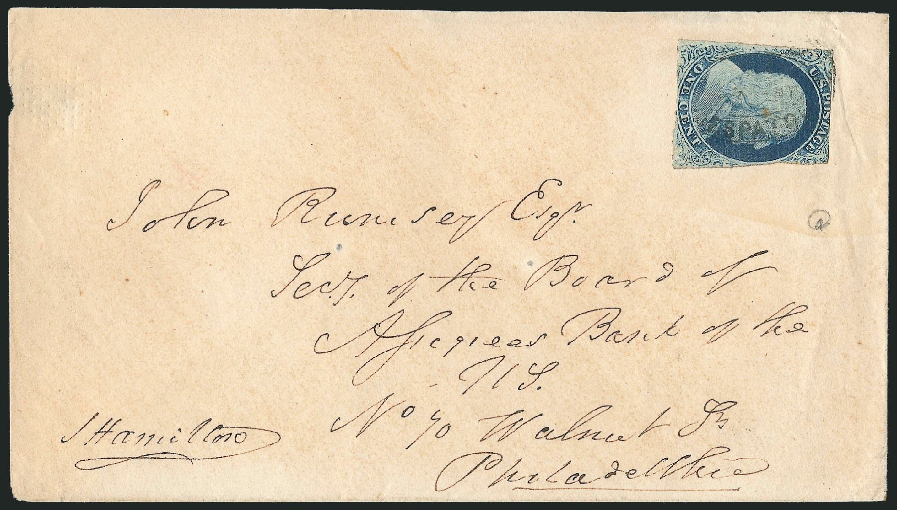US Stamps Price Scott 9: 1c 1852 Franklin. Robert Siegel Auction Galleries, Sep 2010, Sale 994, Lot 878