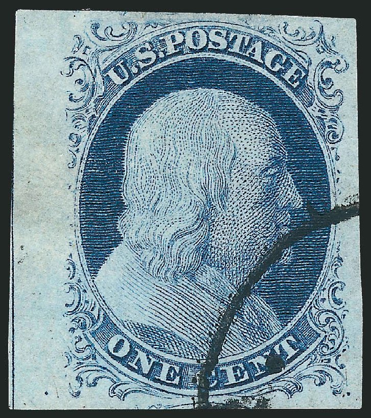 Cost of US Stamp Scott Catalog 9: 1852 1c Franklin. Robert Siegel Auction Galleries, Dec 2010, Sale 998, Lot 108