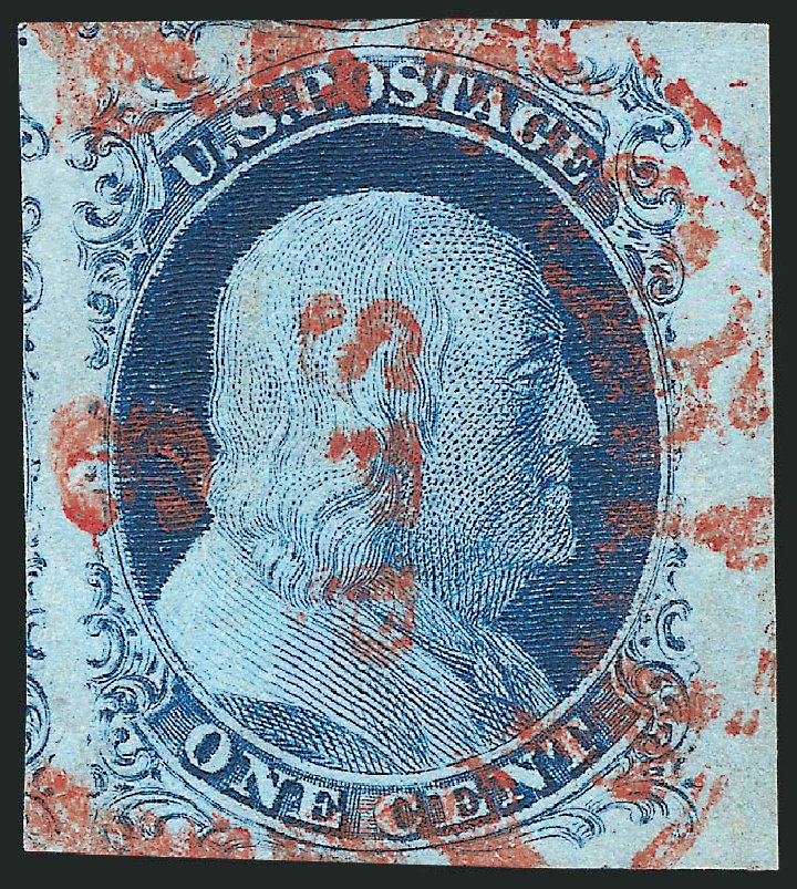 Value of US Stamps Scott Catalog 9: 1852 1c Franklin. Robert Siegel Auction Galleries, Dec 2010, Sale 998, Lot 138