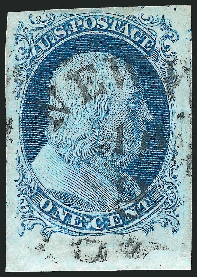 Costs of US Stamp Scott Catalog #9 - 1852 1c Franklin. Robert Siegel Auction Galleries, Dec 2010, Sale 998, Lot 158