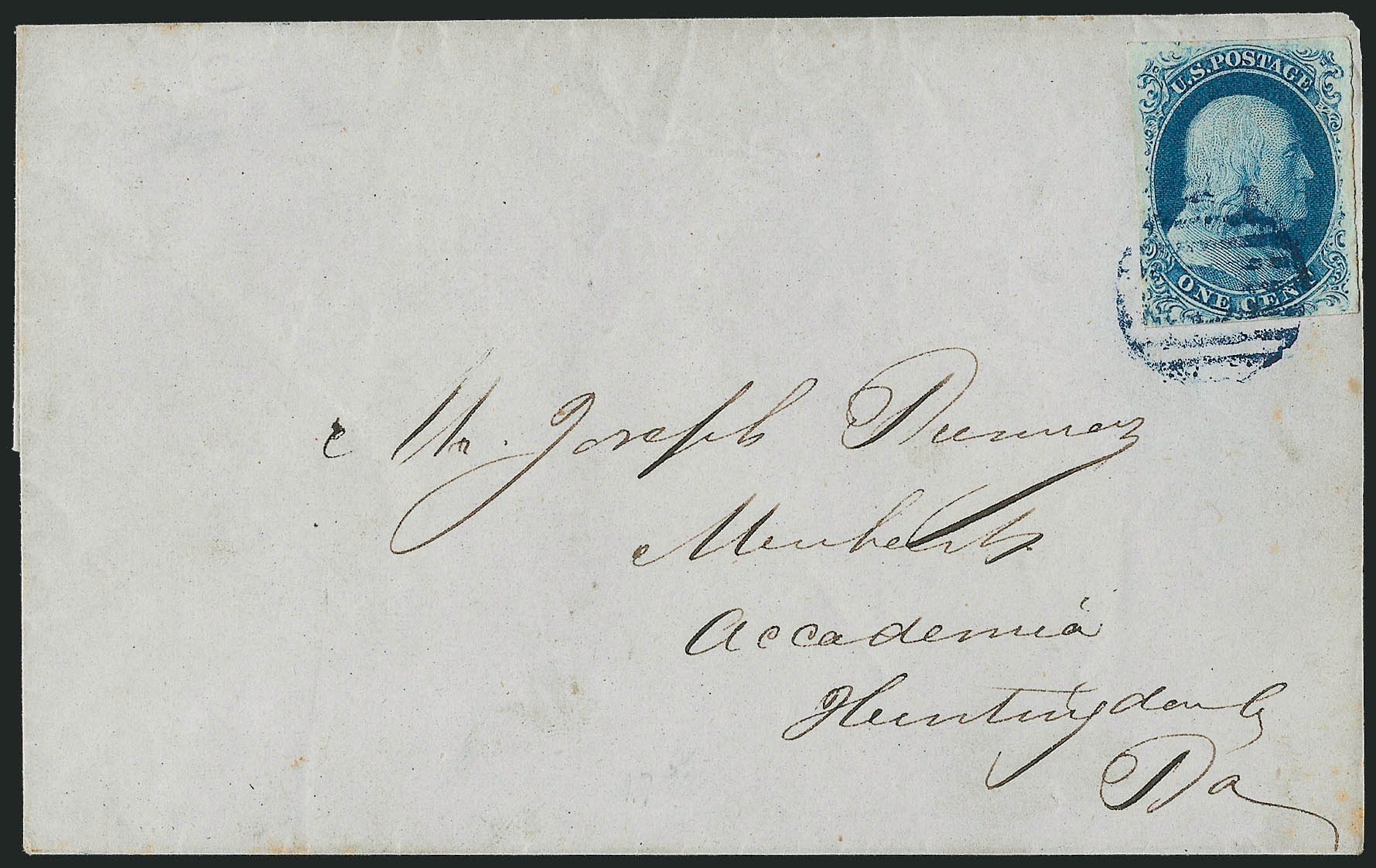 US Stamp Prices Scott Cat. 9 - 1852 1c Franklin. Robert Siegel Auction Galleries, Dec 2010, Sale 998, Lot 258
