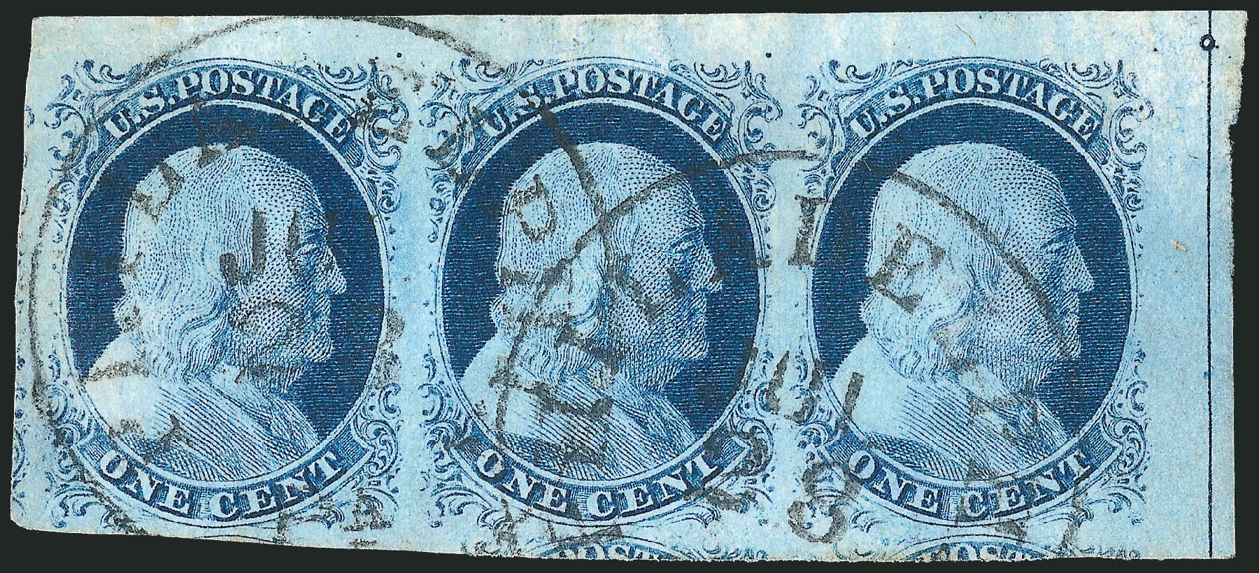 Prices of US Stamps Scott Cat. #9: 1852 1c Franklin. Robert Siegel Auction Galleries, Dec 2010, Sale 998, Lot 88