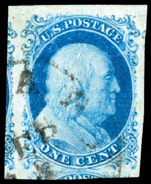 US Stamps Price Scott Catalog #9: 1852 1c Franklin. Matthew Bennett International, Dec 2008, Sale 330, Lot 1359