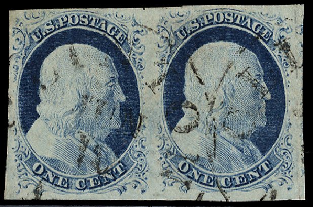 US Stamps Prices Scott Cat. # 9 - 1852 1c Franklin. Cherrystone Auctions, Jun 2011, Sale 201106, Lot 9