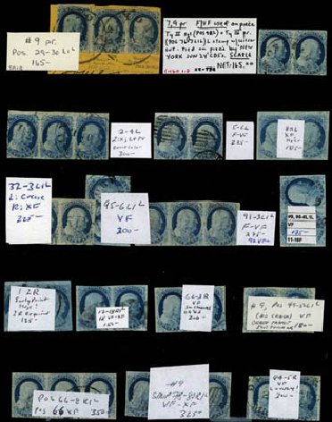 US Stamps Value Scott Cat. # 9: 1c 1852 Franklin. Harmer-Schau Auction Galleries, Jan 2013, Sale 96, Lot 399