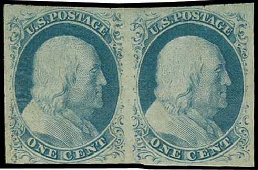 US Stamp Value Scott Cat. 9 - 1c 1852 Franklin. H.R. Harmer, Jun 2015, Sale 3007, Lot 3099
