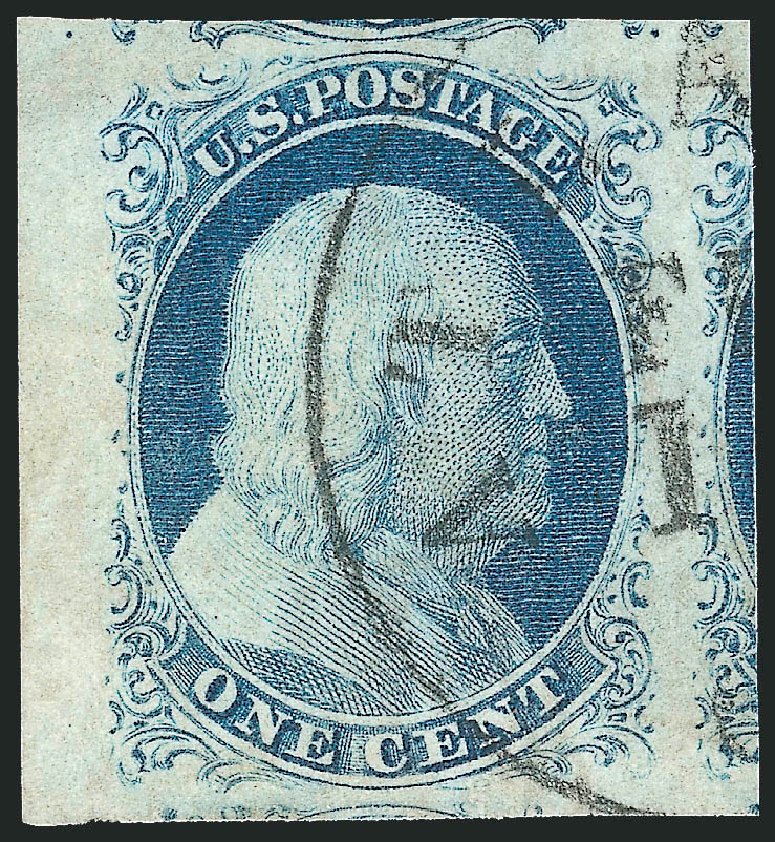 Value of US Stamp Scott Catalog 9: 1c 1852 Franklin. Robert Siegel Auction Galleries, Nov 2012, Sale 1034, Lot 19