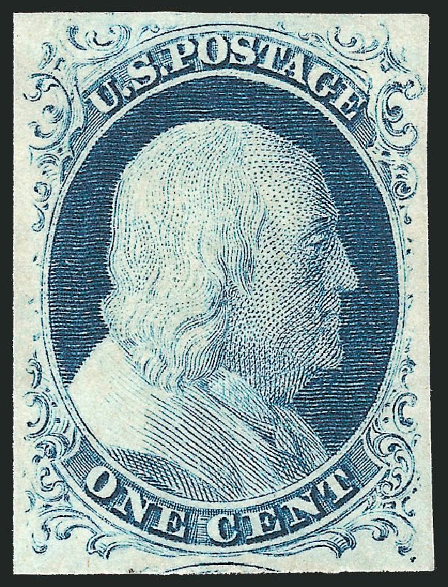 Value of US Stamp Scott # 9: 1852 1c Franklin. Robert Siegel Auction Galleries, Nov 2013, Sale 1057, Lot 559