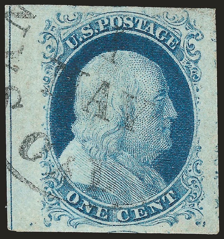 US Stamps Price Scott Cat. #9: 1852 1c Franklin. Robert Siegel Auction Galleries, Jun 2009, Sale 975, Lot 1119