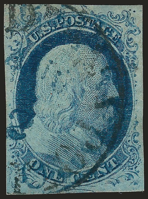 US Stamp Price Scott 9 - 1c 1852 Franklin. Robert Siegel Auction Galleries, Sep 2009, Sale 976, Lot 1119