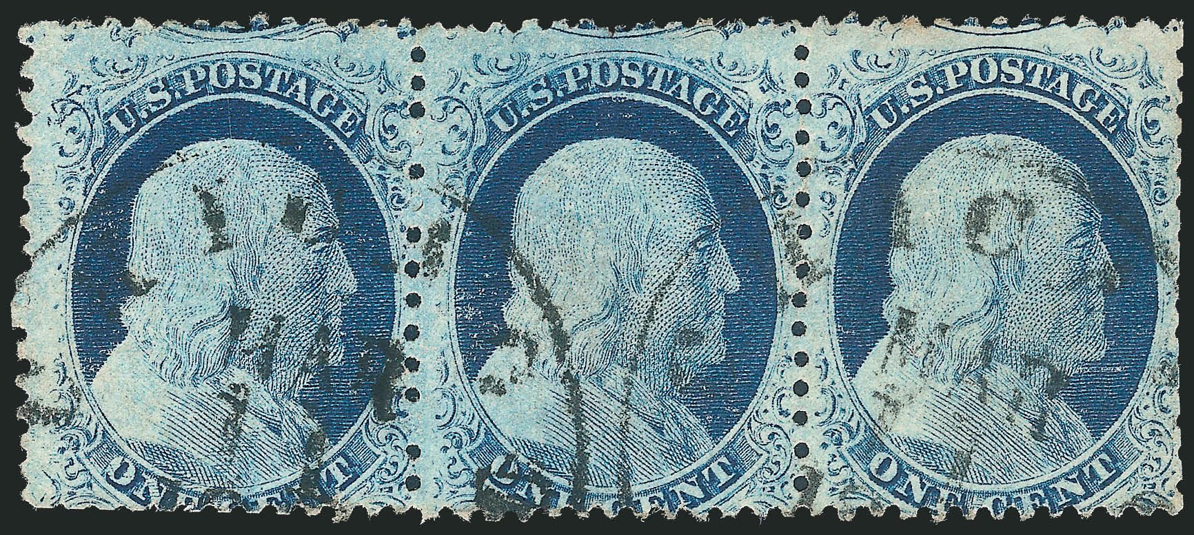 US Stamp Values Scott Cat. #9 - 1852 1c Franklin. Robert Siegel Auction Galleries, Sep 2010, Sale 994, Lot 1139