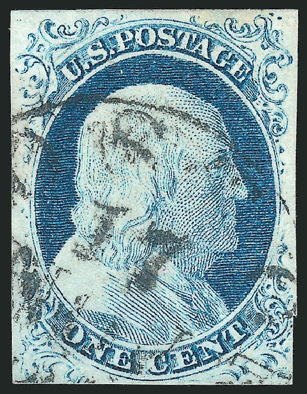US Stamp Value Scott #9 - 1852 1c Franklin. Robert Siegel Auction Galleries, Sep 2010, Sale 994, Lot 769