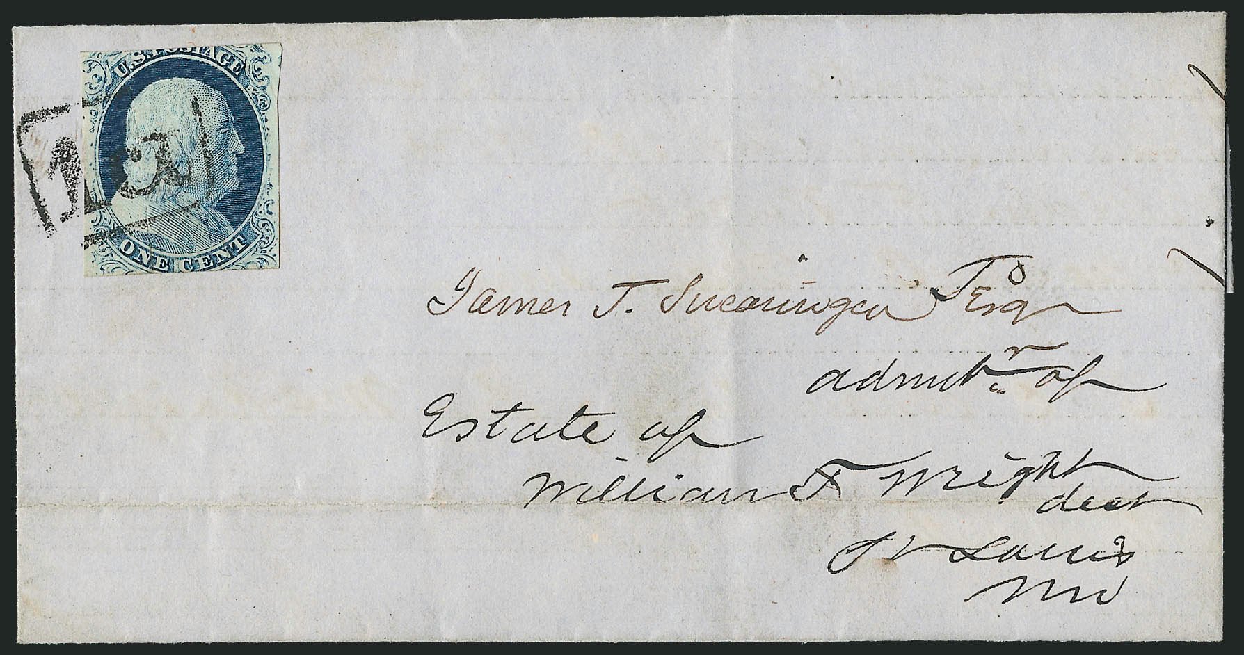 Price of US Stamp Scott Cat. # 9 - 1c 1852 Franklin. Robert Siegel Auction Galleries, Sep 2010, Sale 994, Lot 879