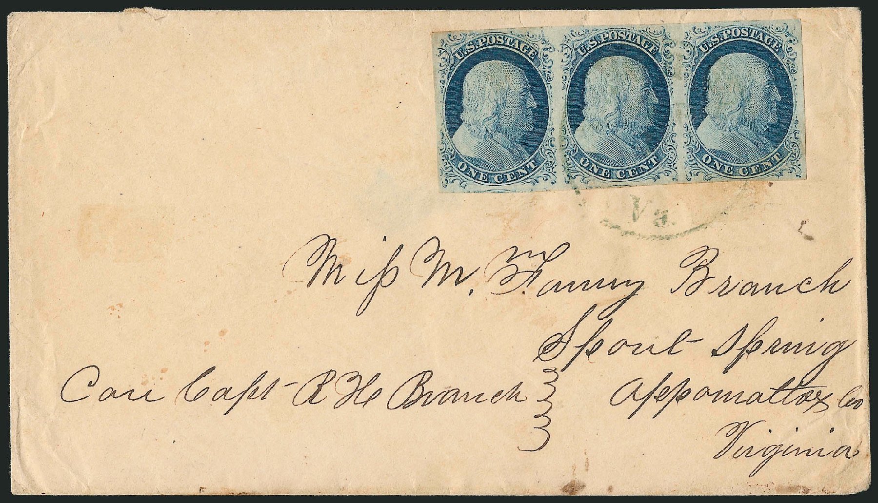 Costs of US Stamps Scott # 9 - 1c 1852 Franklin. Robert Siegel Auction Galleries, Dec 2010, Sale 998, Lot 279