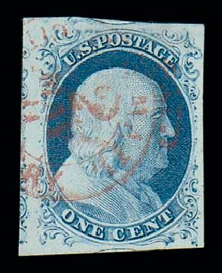 Cost of US Stamps Scott #9: 1852 1c Franklin. Matthew Bennett International, Dec 2007, Sale 325, Lot 1400