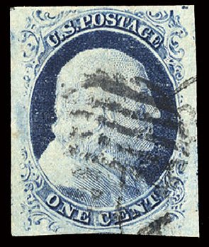 Prices of US Stamps Scott Cat. # 9: 1c 1852 Franklin. Cherrystone Auctions, Mar 2009, Sale 200903, Lot 20