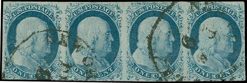 Price of US Stamp Scott 9 - 1c 1852 Franklin. H.R. Harmer, Jun 2015, Sale 3007, Lot 3100