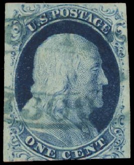 Value of US Stamp Scott Cat. # 9: 1852 1c Franklin. Daniel Kelleher Auctions, Jul 2011, Sale 625, Lot 650