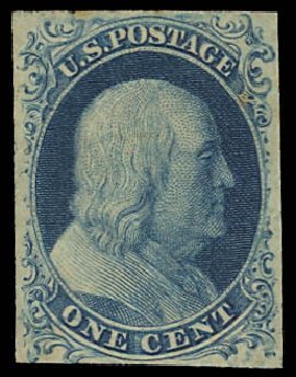 Costs of US Stamp Scott # 9: 1852 1c Franklin. Daniel Kelleher Auctions, Jun 2012, Sale 630, Lot 1210
