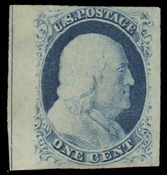 US Stamps Price Scott Catalog # 9: 1852 1c Franklin. Daniel Kelleher Auctions, Aug 2012, Sale 631, Lot 670