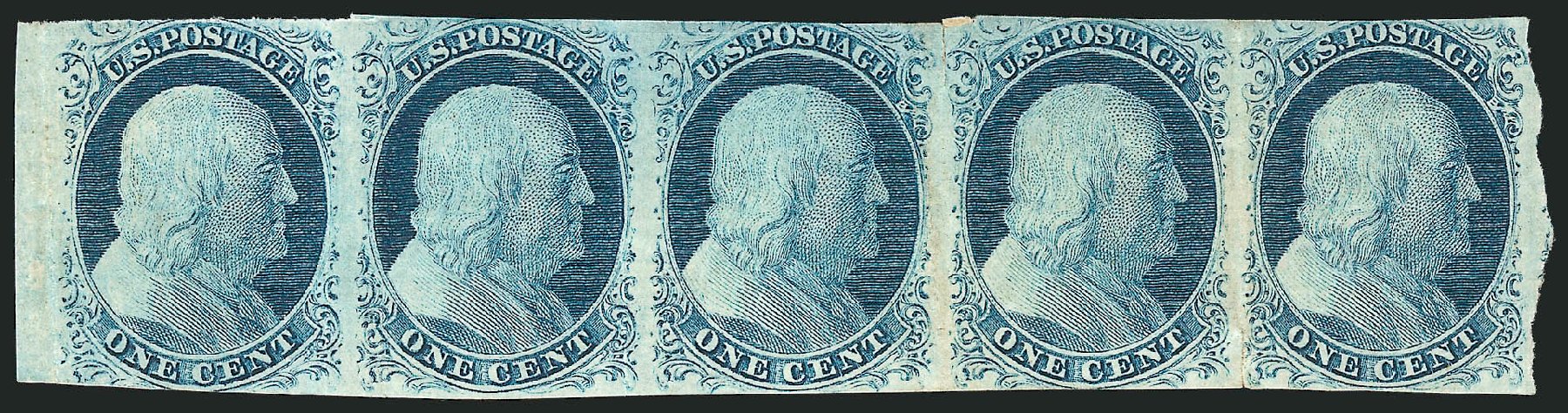 US Stamps Prices Scott Catalog 9: 1852 1c Franklin. Robert Siegel Auction Galleries, Nov 2013, Sale 1061, Lot 3360
