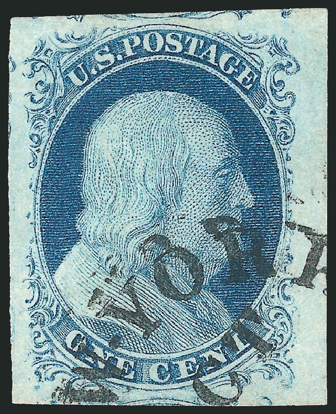 Prices of US Stamp Scott Catalogue 9: 1c 1852 Franklin. Robert Siegel Auction Galleries, Nov 2014, Sale 1084, Lot 3050